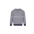 Boy's Stickad Jacquard Castle Crew Neck Pullover